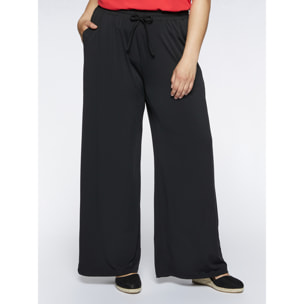 Fiorella Rubino - Pantalones joggers anchos en tejido de punto - Negro