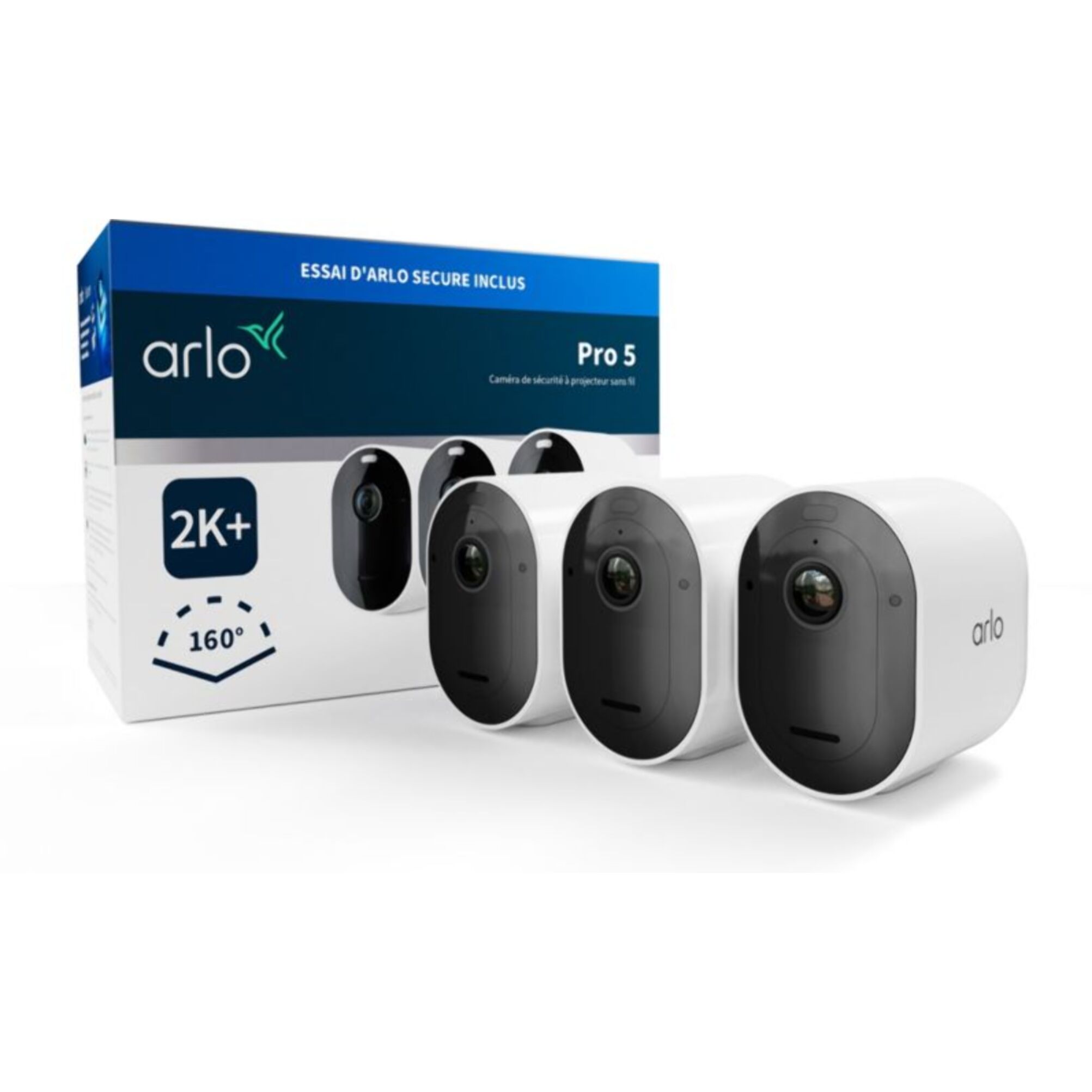 Caméra de surveillance ARLO 3 caméras Pro 5 2K+ Spotlight