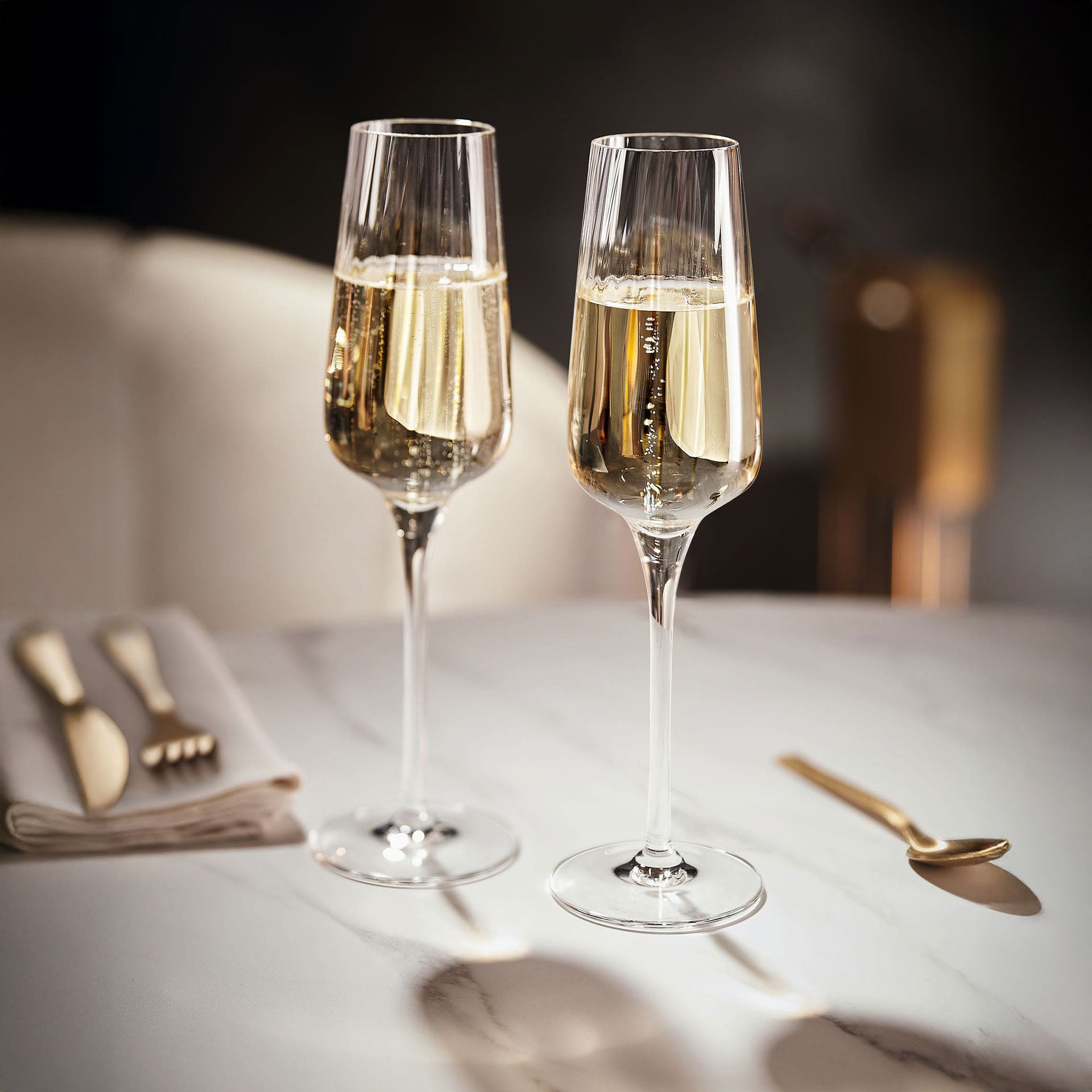 6 flûtes à champagne 21 cl Symétrie - Chef&Sommelier