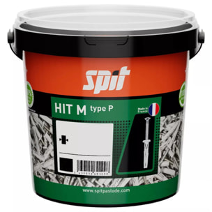 Cheville à frapper en nylon HIT MP - Ø 6 x 5 / 32 mm - Seau de 250 - SPIT - 060123