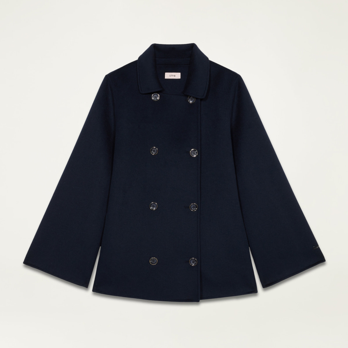 Oltre - Cappotto corto misto lana - Blu