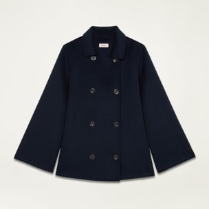 Oltre - Cappotto corto misto lana - Blu