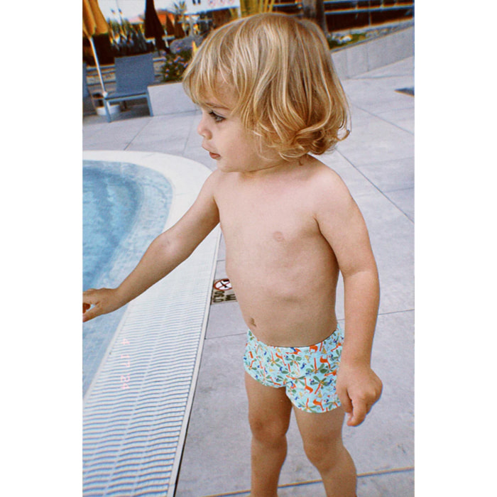 Costume boxer da neonato con stampa palme