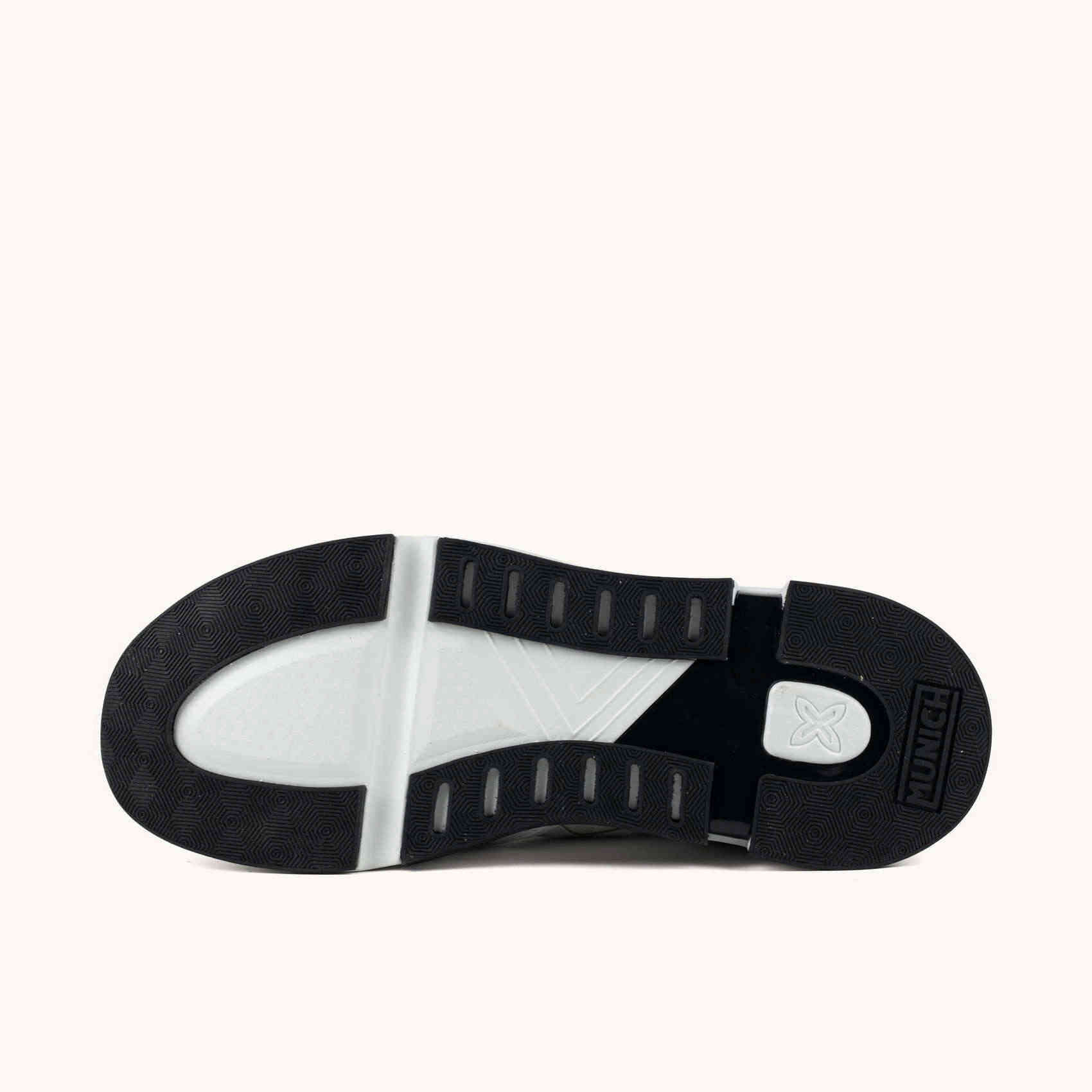 Sneakers de diseño contemporáneo y estilo urbano Blanco y Gris MUNICH CLICK 106