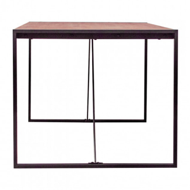 Table repas en bois et métal style industriel L160cm - ATELIER
