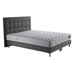 Ensemble Ciel + tête de lit capitonnée - Matelas mousse Orbis recyclé