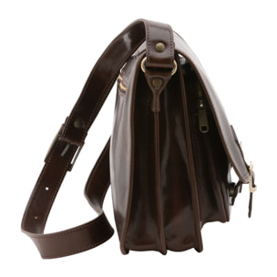 Borsa a tracolla  da donna In Vera pelle Made in Italy 35x27x14 cm