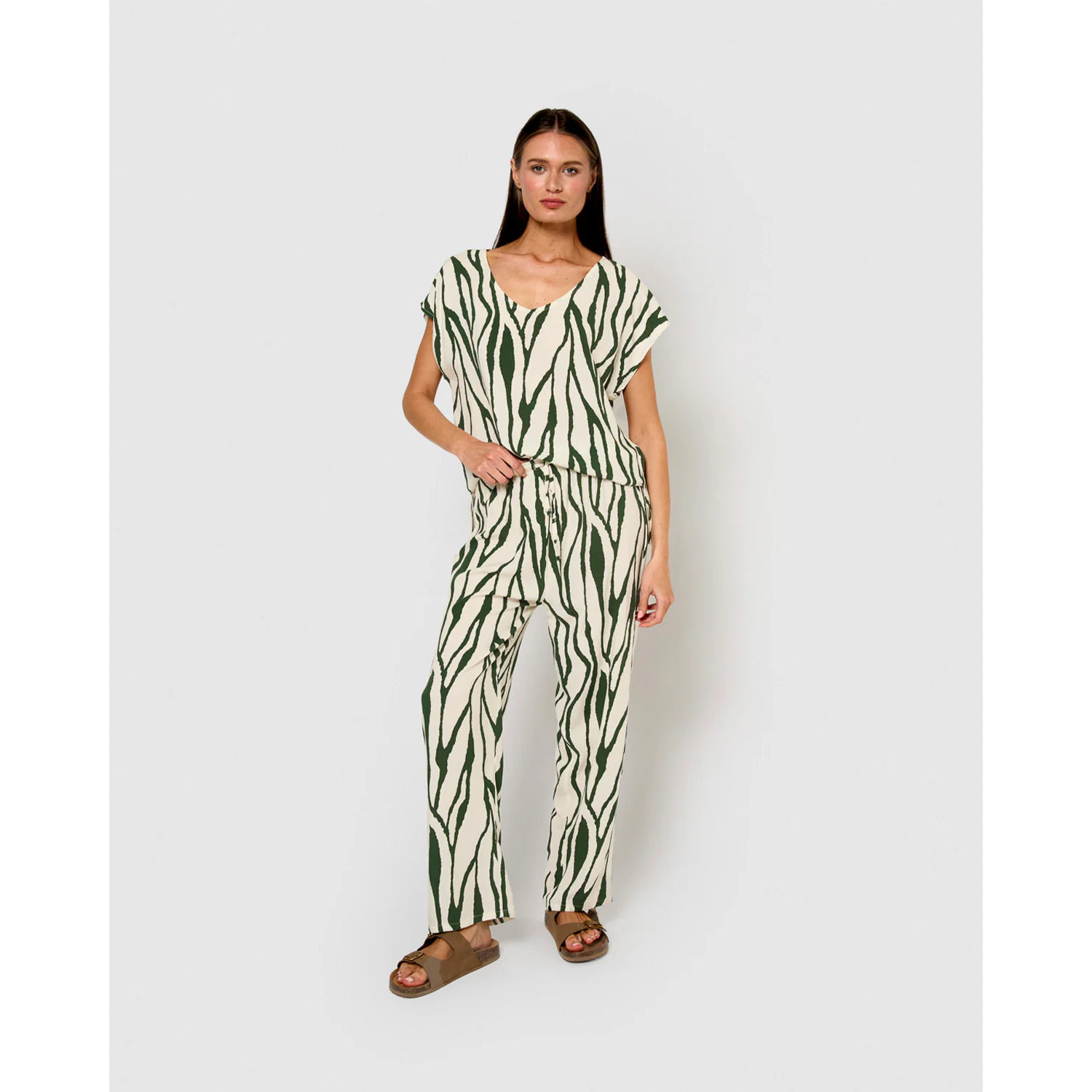 Blusa viscosa knoller  verde menta
