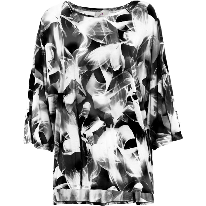 DEHA - T-shirt ALLOVER OVERSIZE T-SHIRT in Viscosa per donna