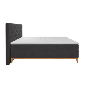 Lit boxspring complet avec 2 coffres 160x200cm - LAUSANNE