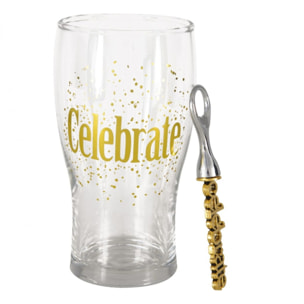 Verre a biere coffret cadeau decapsuleur celebrate