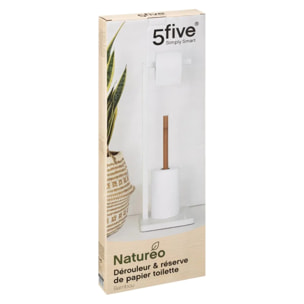 Dérouleur avec réserve "Naturéo" blanc