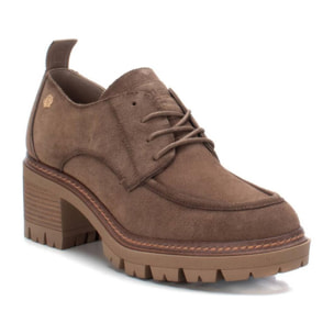 Zapato blucher/derby de piel taupe