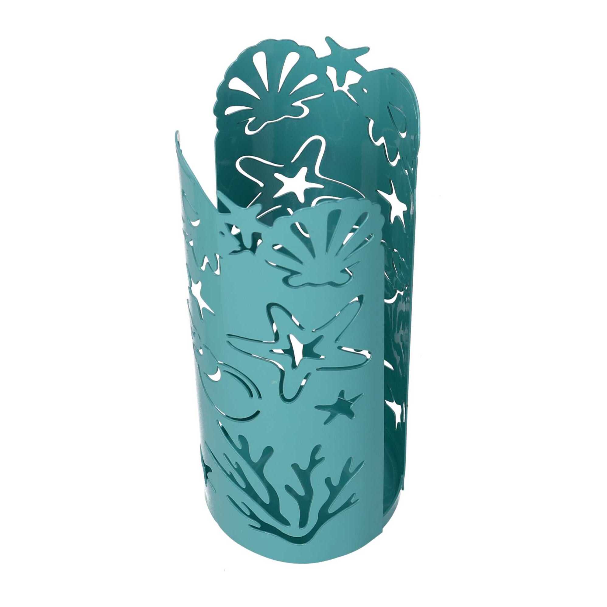 Portabicchiere in metallo mare verde acquatondo cm ø8h20