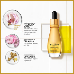 Aromessence Sérum Huiles Essentielles Magnolia Blanc - Sérum Visage Anti-Age Global 15 ml