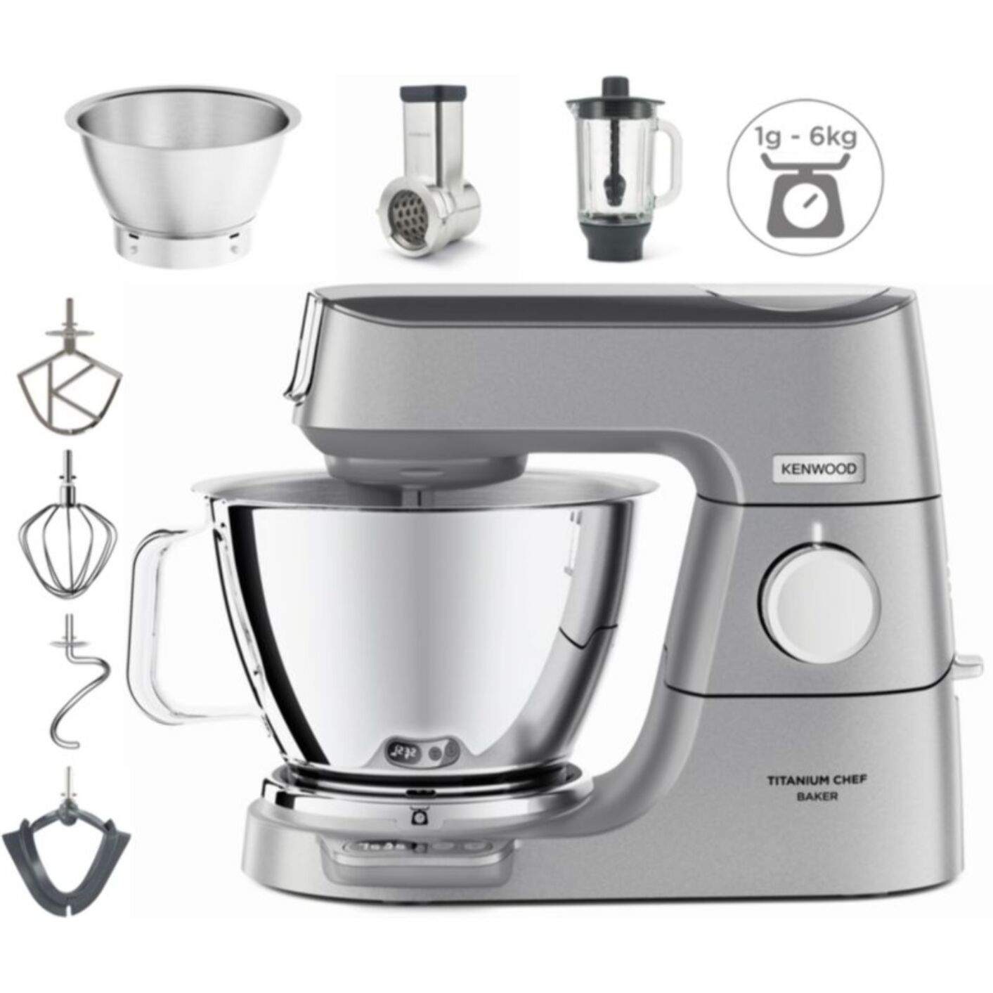 Robot pâtissier KENWOOD KVC85.314SI Titanium Chef Baker