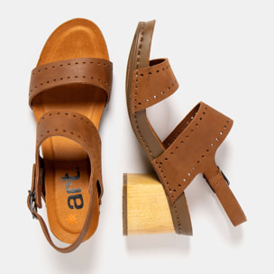 Sandalias con tacón 1864 ROMA CUERO/ I WISH color Cuero