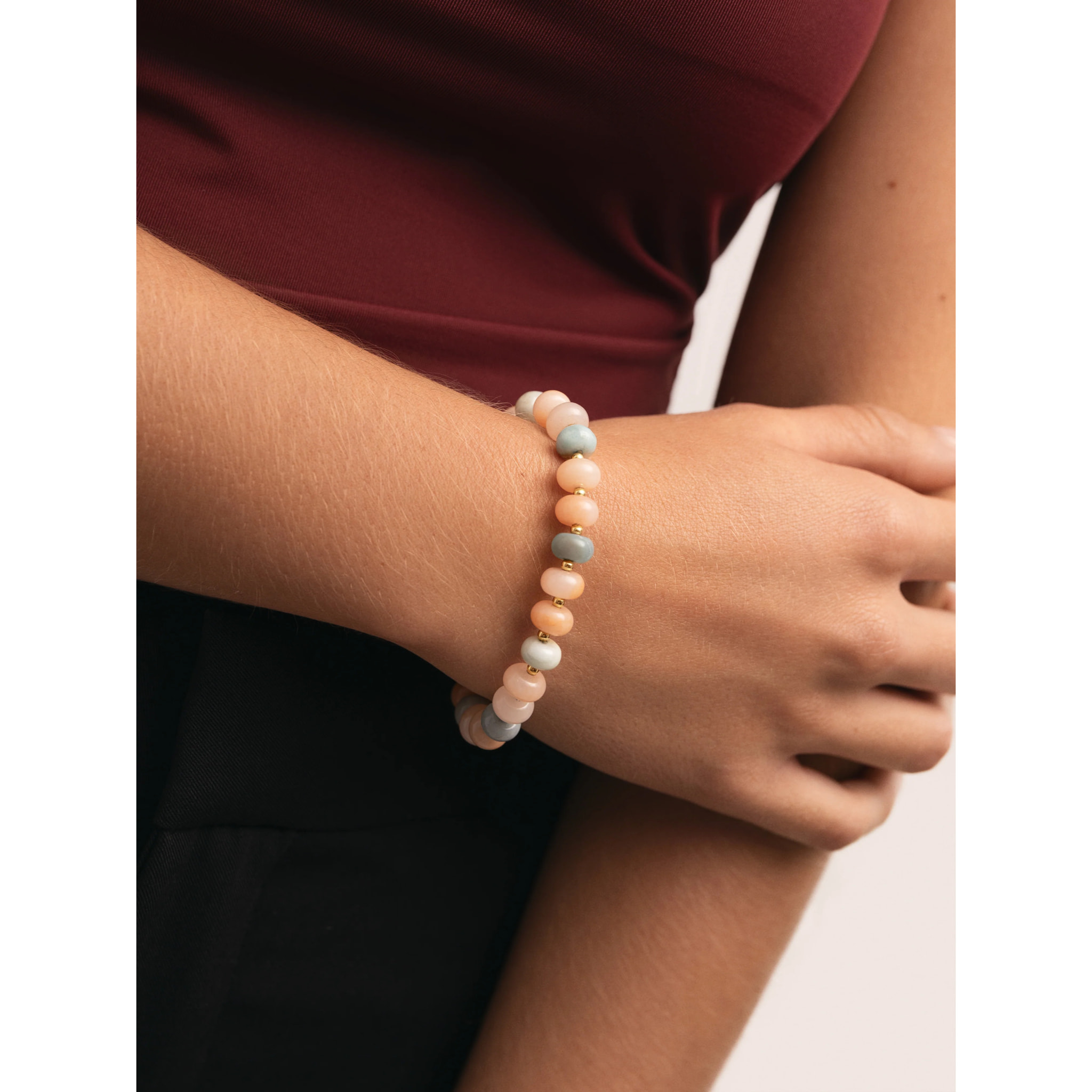 Bracciale Ambra Stones Acciao Placcato Oro