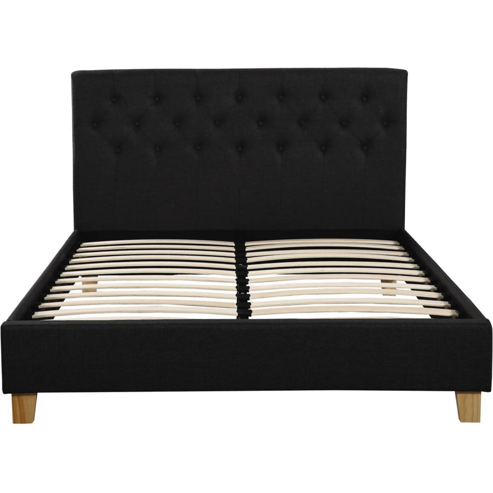 Lit double "Emmy" - 140 x 190 cm - Gris