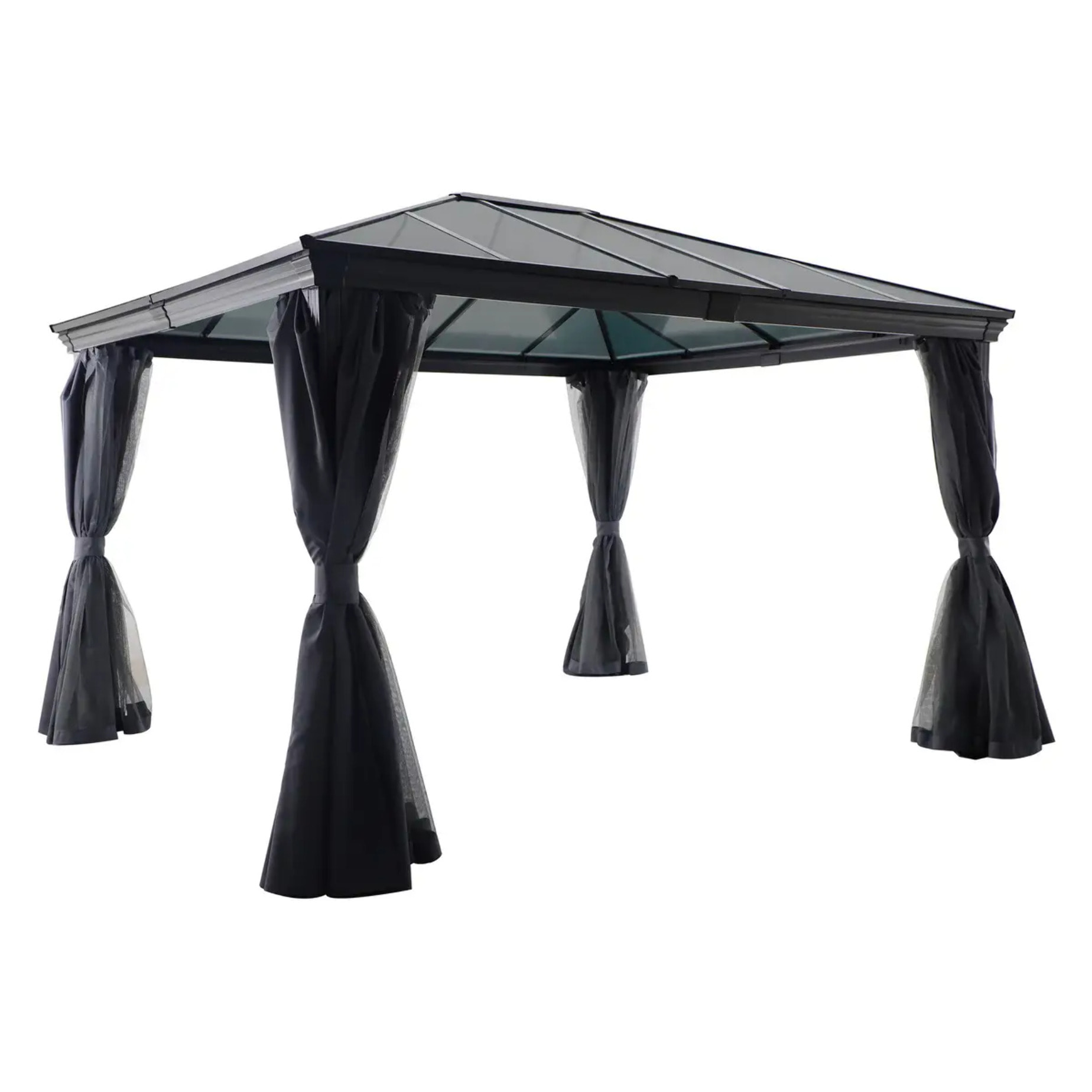 Pergola "Belize" graphite 3,6x3m en aluminium