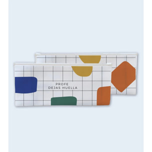 Estuche plastico "Profe dejas huella"