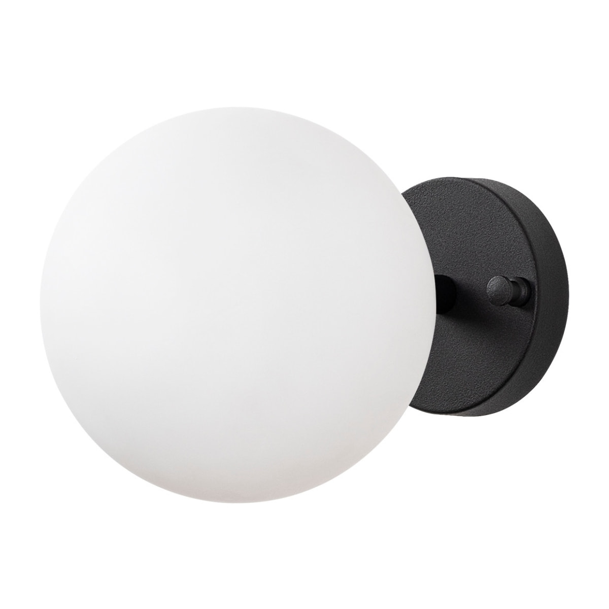 Aplique de pared pantalla blanca, metal , negro, 15x15x24, casquillo E14 Max 15 W