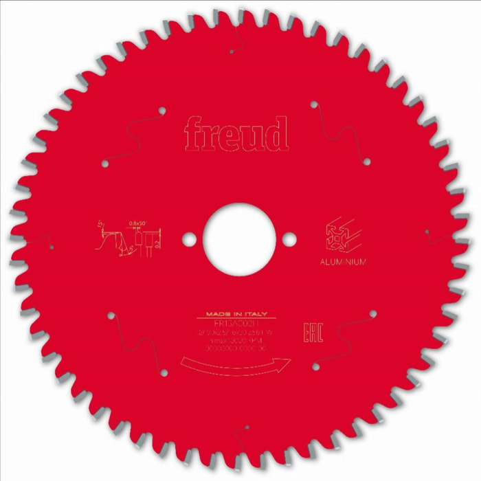 Lame pour scie circulaire portative FREUD - Ø190 2,5/1,6 AL30 Z56 TP -5° - F03FS09815