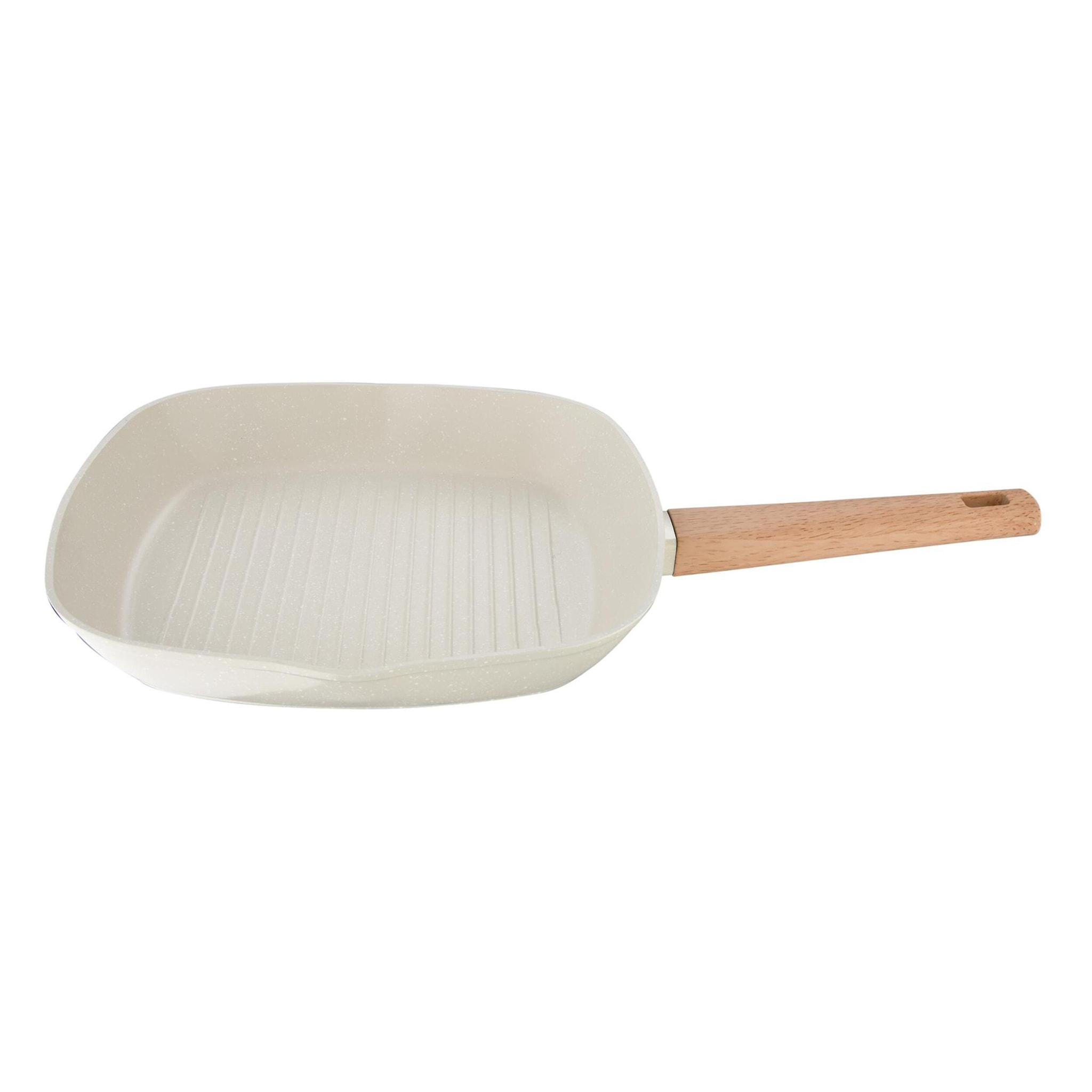 Sartén Grill Cuadrada 28x28cm en aluminio fojado en color Blanco