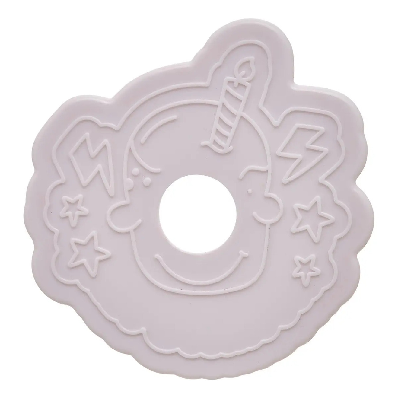 8 tampons à pbiscuits Anniversaire blanc