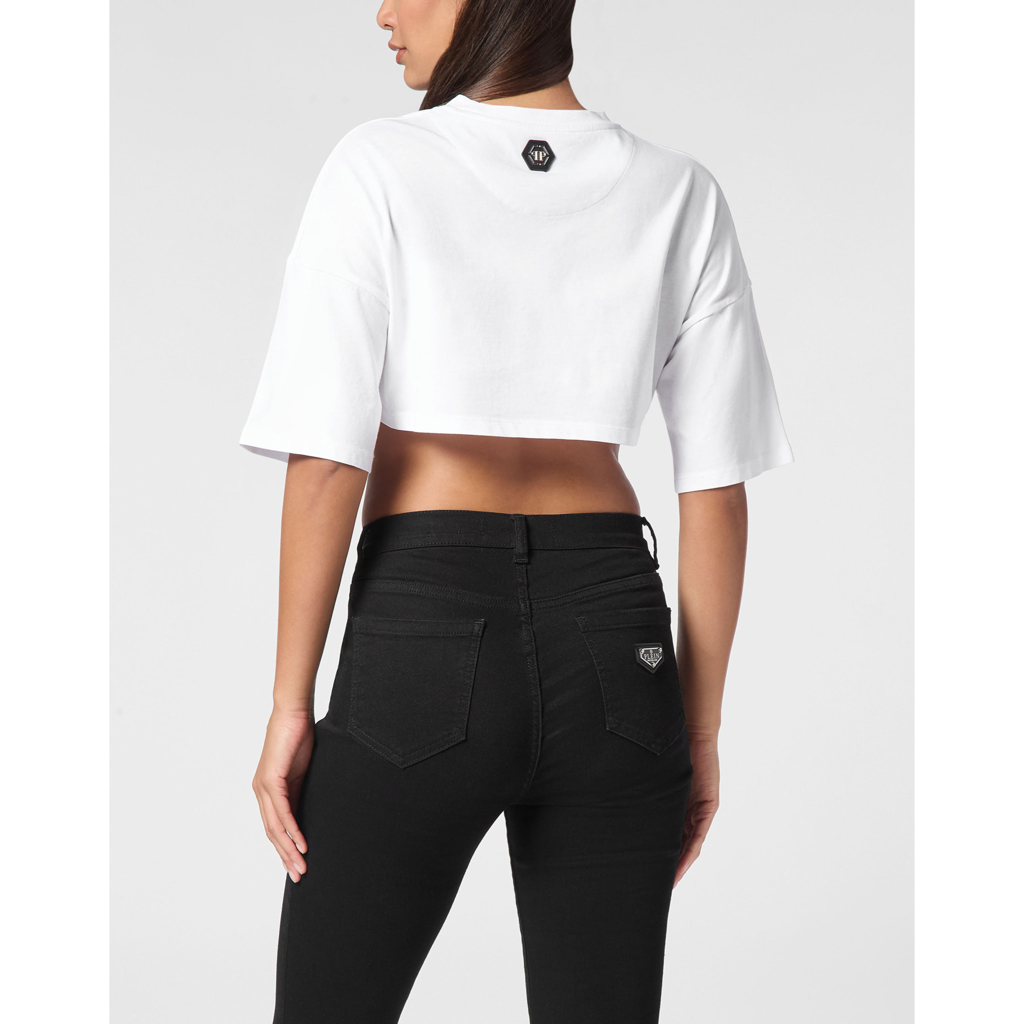 PHILIPP PLEIN T-Shirt Round Neck ROSES