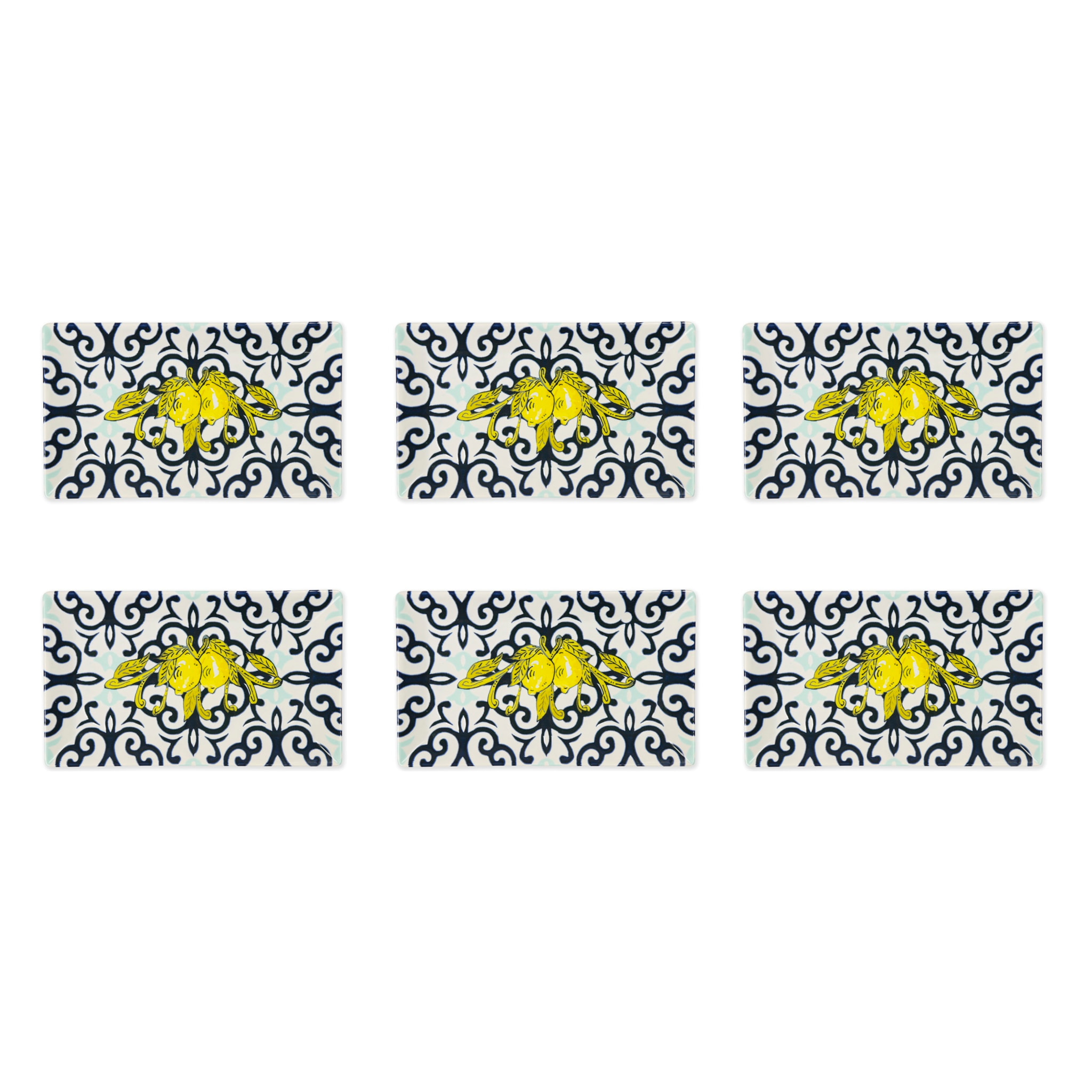 Set 6 piatti piani Excelsa – Amalfi, Ceramica Multicolore