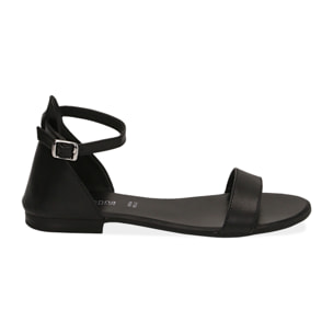 Sandalias de piel negra