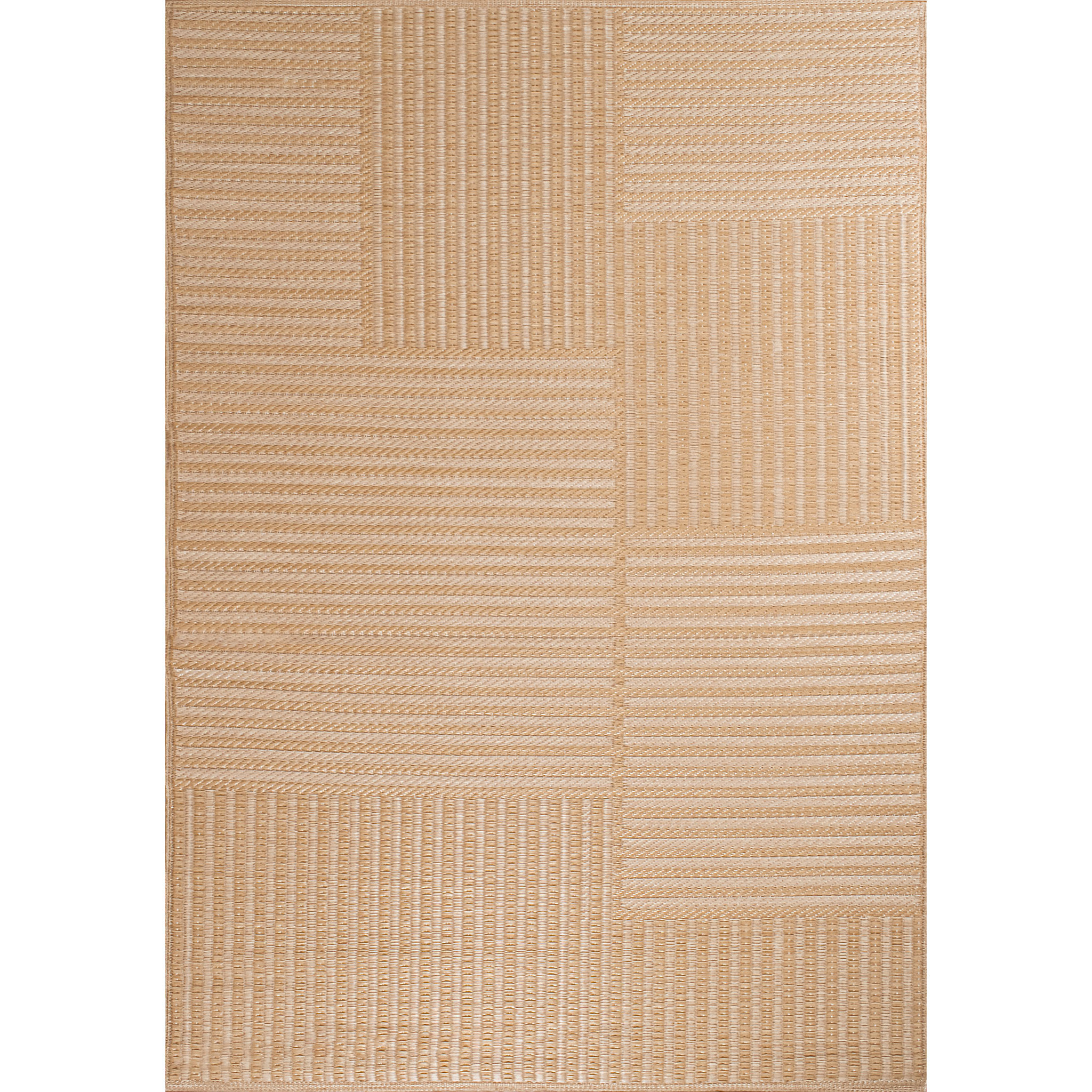 CAPRI - Tapis d'extérieur à motif géométrique - Beige