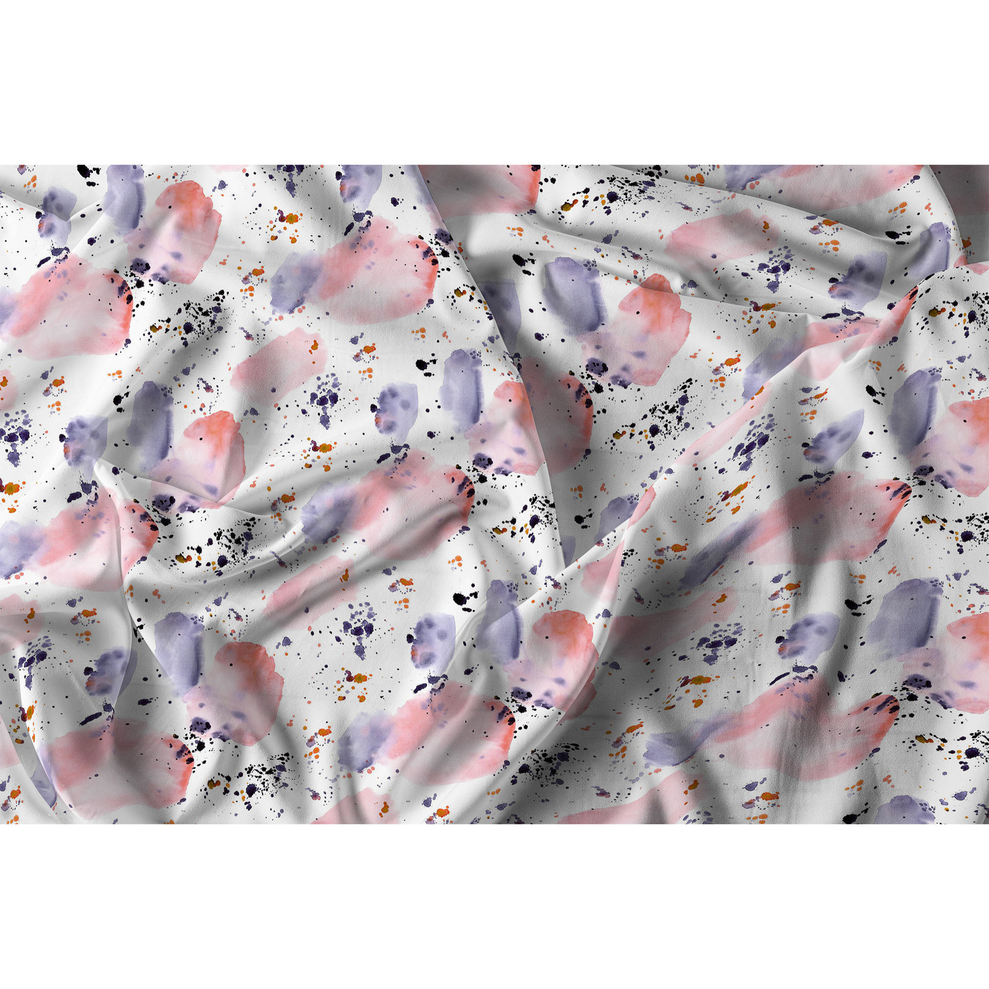 PARURE COPRIPIUMINO MATRIMONIALE WATERCOLOR STAMPA DIGITALE -100% cotone Made in Italy