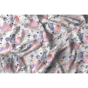 PARURE COPRIPIUMINO MATRIMONIALE WATERCOLOR STAMPA DIGITALE -100% cotone Made in Italy