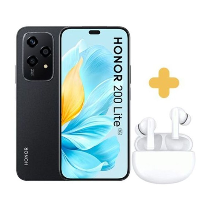 Smartphone HONOR Pack 200 Lite Noir + Earbuds X5