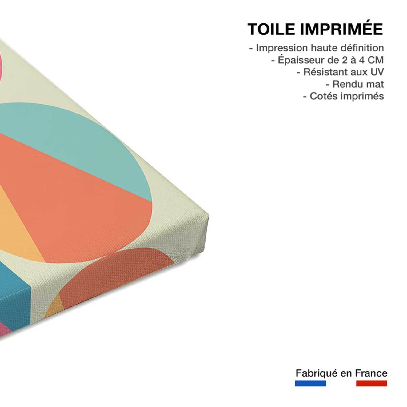 Tableau color cercles et triangles parfaits Toile imprimée