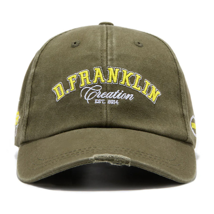 Gorra Varsity Unisex Color Lavado Verde Militar