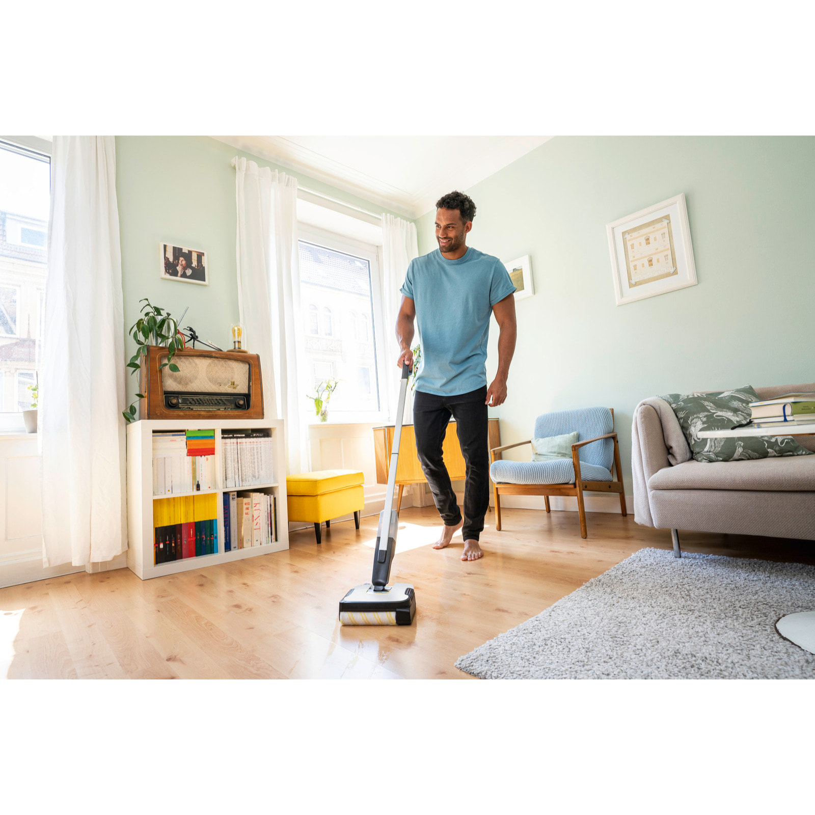 Nettoyeur de sols Karcher FC 2-4 - Batterie 4.0 Ah- Chargeur inclus- nettoie sans trâces