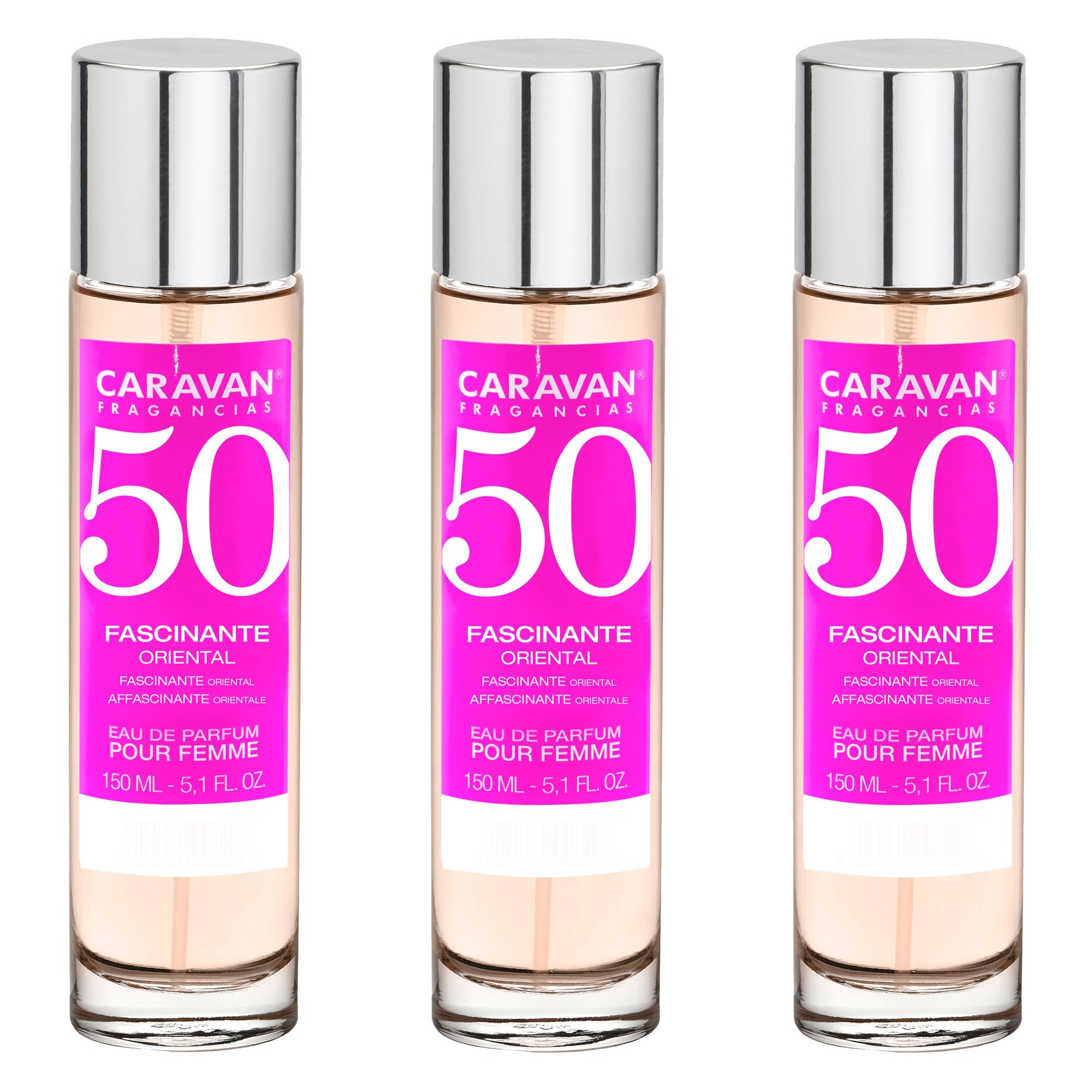 Caravan fragancias set de 3 frascos perfume de mujer nº50, de 150 ml