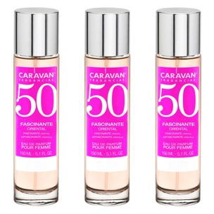 Caravan fragancias set de 3 frascos perfume de mujer nº50, de 150 ml
