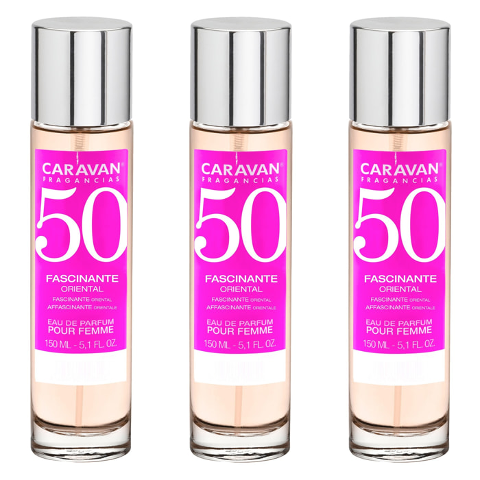 Caravan fragancias set de 3 frascos perfume de mujer nº50, de 150 ml