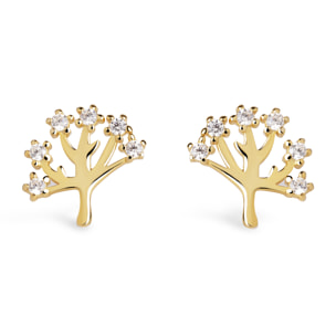 Orecchino tree of life Argento Placcato Oro