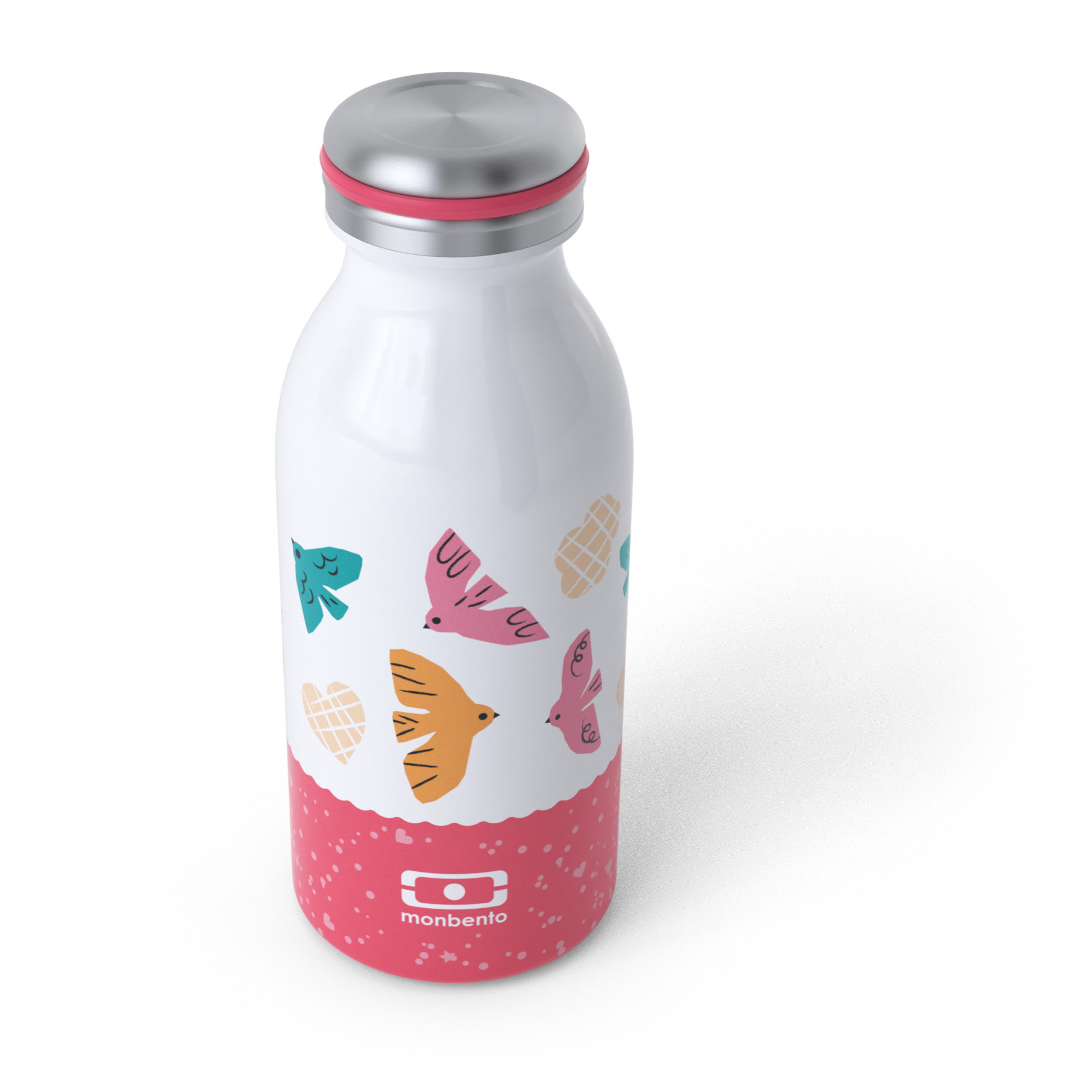 Bouteille isotherme enfant Cooly 350ml Rose Birds