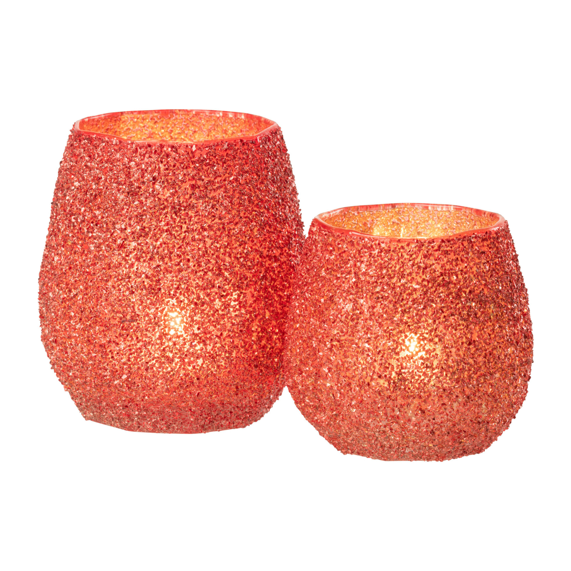 J-Line bougeoir - verre - rouge - large