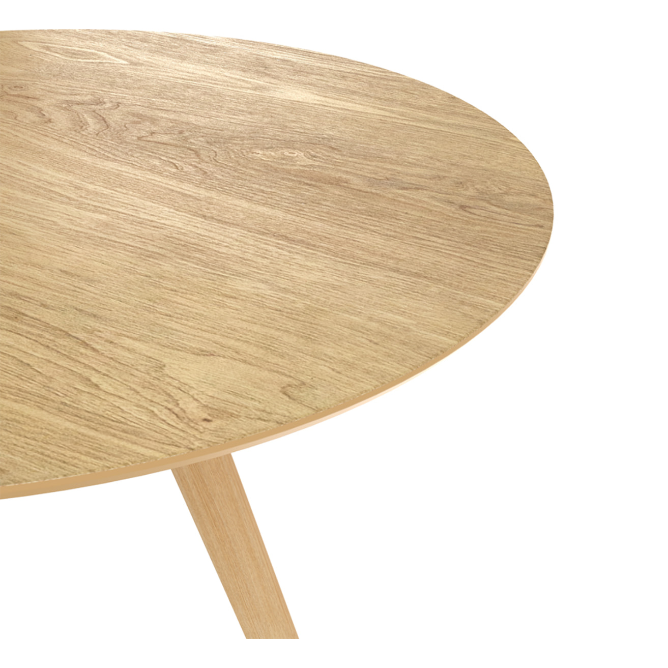Table ronde 4 personnes en bois clair naturel D105 cm - Liwa