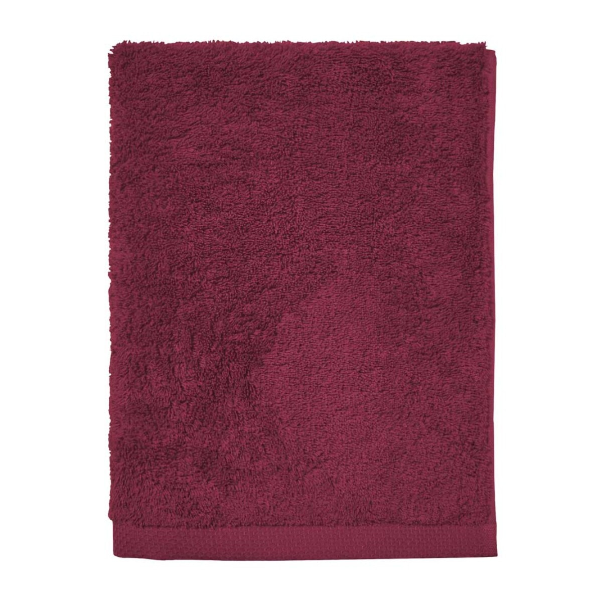 Drap de bain unie en coton, AQUA, Rouge grenade