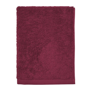 Drap de bain unie en coton, AQUA, Rouge grenade