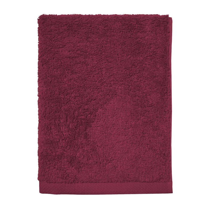 Drap de bain unie en coton, AQUA, Rouge grenade