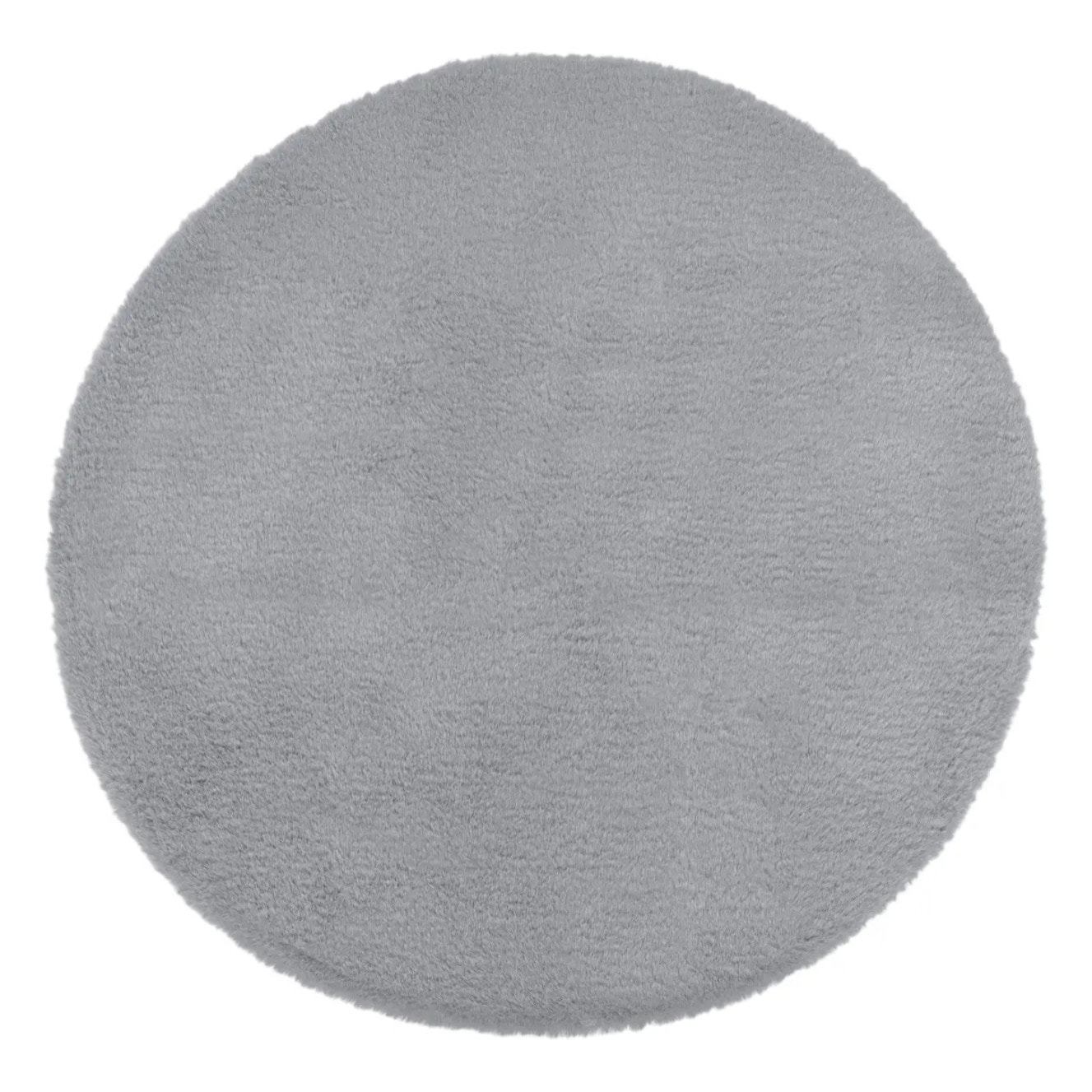Tapis effet fourrure gris D80cm